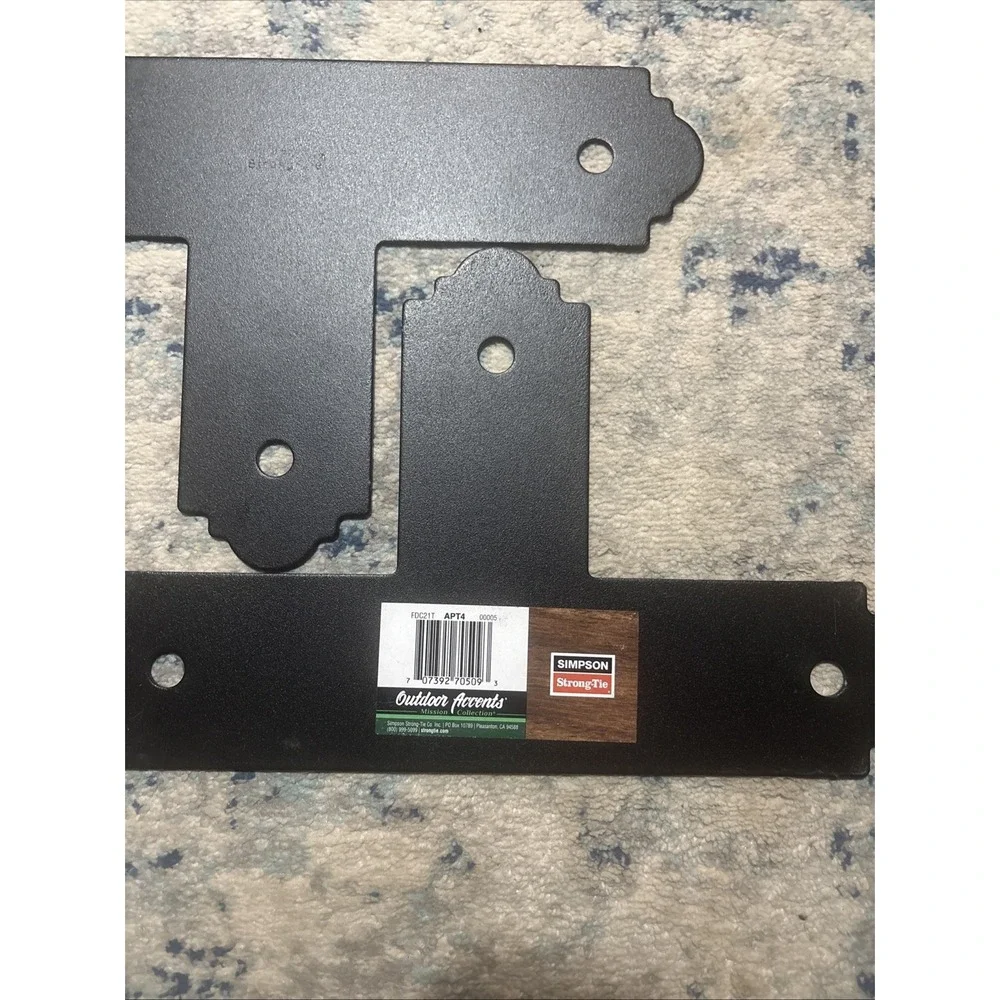 Lot of 2 Simpson APT4 Outdoor Accent Mission Collection Connector T Strap-4x4